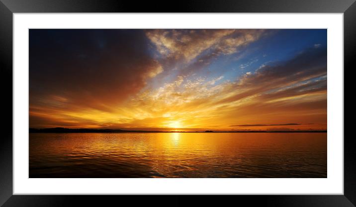 Golden sunrise seascape Australia Framed Mounted Print by Geoff Childs