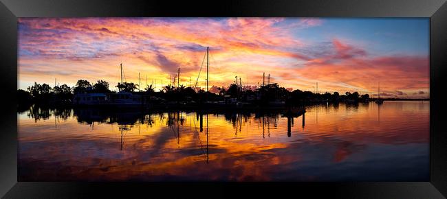 Sunrise silhouette photo.  Framed Print by Geoff Childs