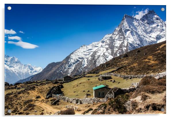 Mountains in Nepal. Himalaya. Acrylic by Sergey Fedoskin
