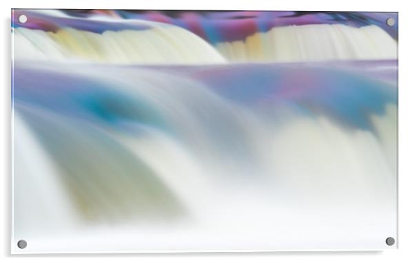 Abstract rendition of heavily flooded waterfall Acrylic by Steve Heap