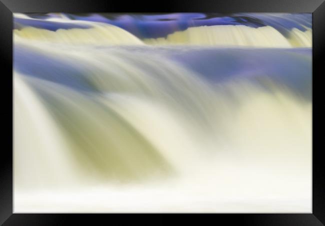 Abstract rendition of heavily flooded waterfall Framed Print by Steve Heap