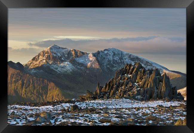 Snowdon and Castell y Gwynt Framed Print by Rory Trappe