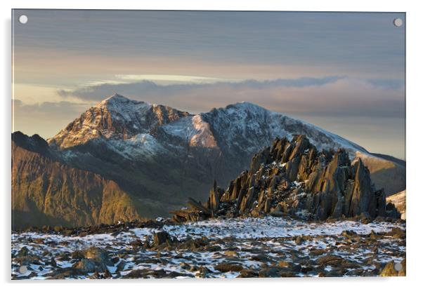 Snowdon and Castell y Gwynt Acrylic by Rory Trappe