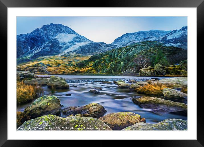 Tryfan Framed Mounted Print by Ian Mitchell