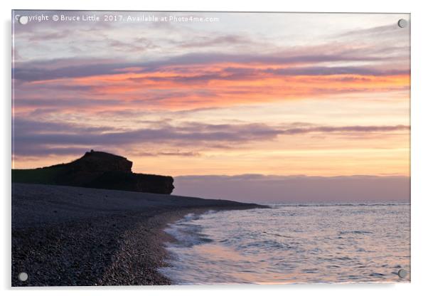 Serene Sunrise at Otterton Ledge Acrylic by Bruce Little