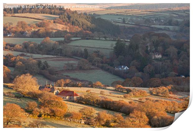 View of Rural Dartmoor Print by Bruce Little