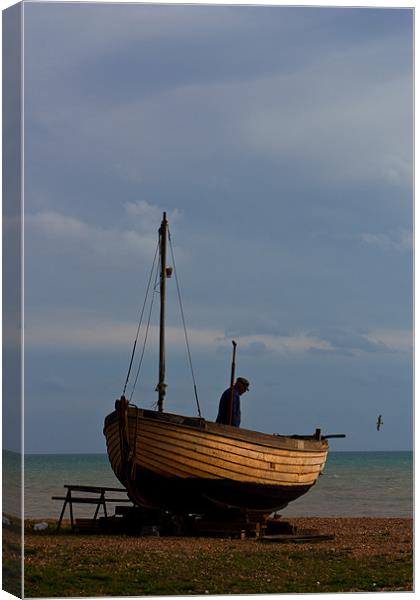 The Old Sailor in Hastings Canvas Print by Dawn O'Connor