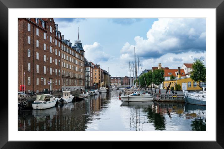 Christianshavns Kanal in Copenhagen Denmark Framed Mounted Print by Steve Heap