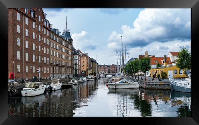 Christianshavns Kanal in Copenhagen Denmark Framed Print by Steve Heap