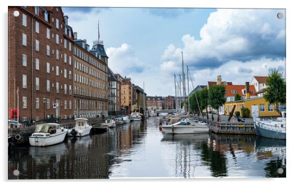 Christianshavns Kanal in Copenhagen Denmark Acrylic by Steve Heap