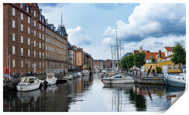 Christianshavns Kanal in Copenhagen Denmark Print by Steve Heap