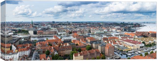 High definition panorama of Copenhagen Denmark Canvas Print by Steve Heap