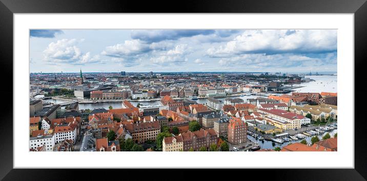 High definition panorama of Copenhagen Denmark Framed Mounted Print by Steve Heap
