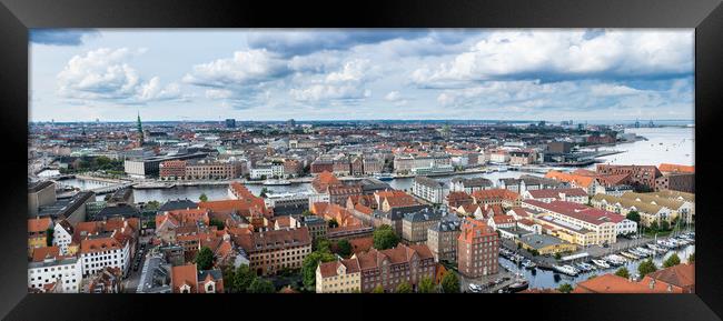 High definition panorama of Copenhagen Denmark Framed Print by Steve Heap