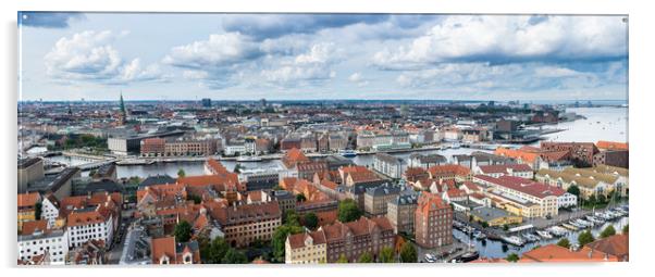 High definition panorama of Copenhagen Denmark Acrylic by Steve Heap