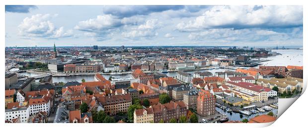 High definition panorama of Copenhagen Denmark Print by Steve Heap
