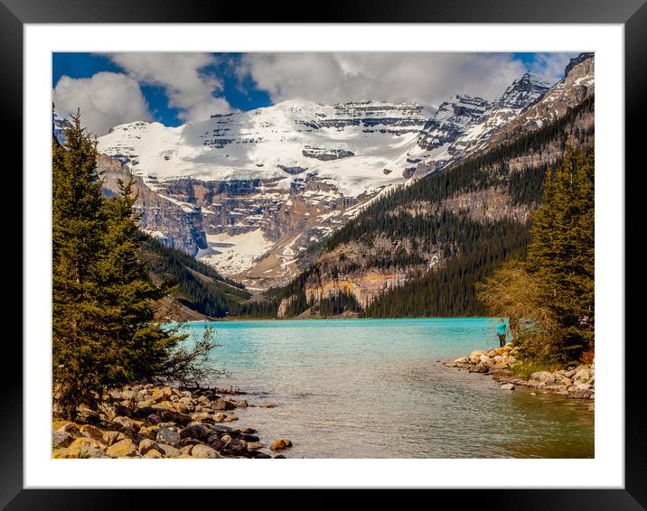 Lake Louise Banff National Park Canada Framed Mounted Print by David Belcher