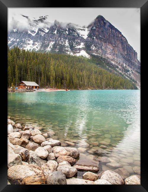Lake Louise Banff National Park Canada Framed Print by David Belcher