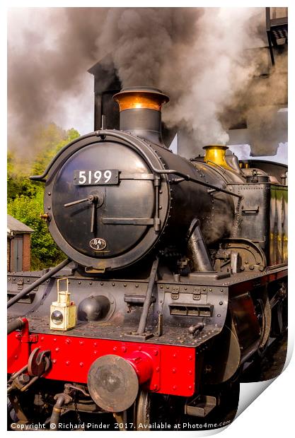 GWR Steam Engine 5199 Print by Richard Pinder