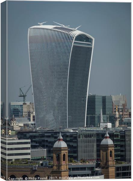 Walkie Talkie Building in the City of London Canvas Print by Philip Pound