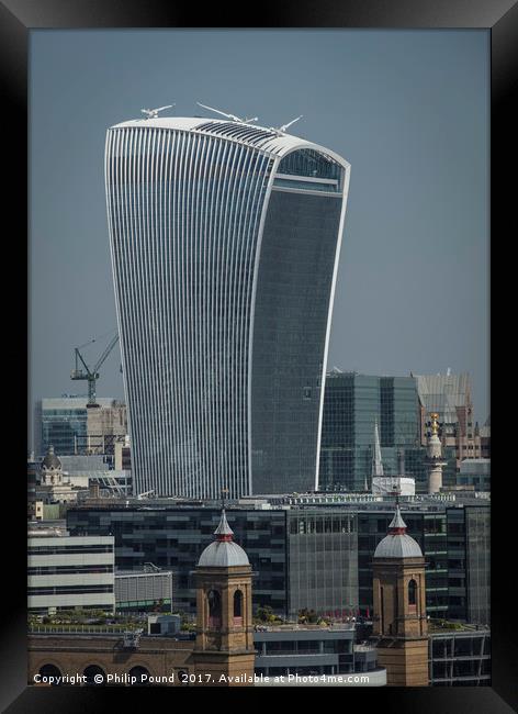 Walkie Talkie Building in the City of London Framed Print by Philip Pound