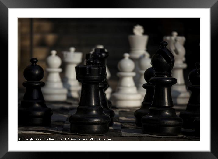 Chess Framed Mounted Print by Philip Pound