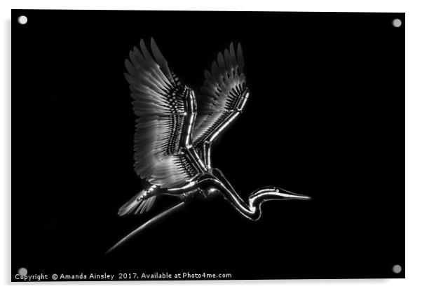 The Heron Acrylic by AMANDA AINSLEY