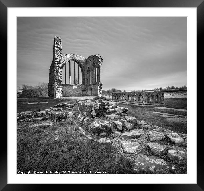 Eggleston Abbey and The Tombe Framed Mounted Print by AMANDA AINSLEY