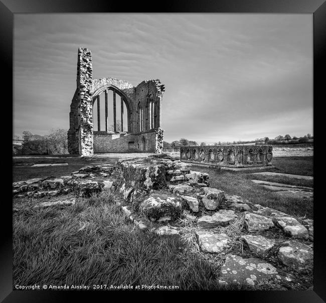 Eggleston Abbey and The Tombe Framed Print by AMANDA AINSLEY