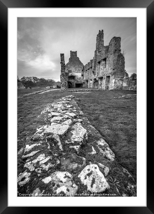 Eggleston Abbey in Teesdalee Framed Mounted Print by AMANDA AINSLEY