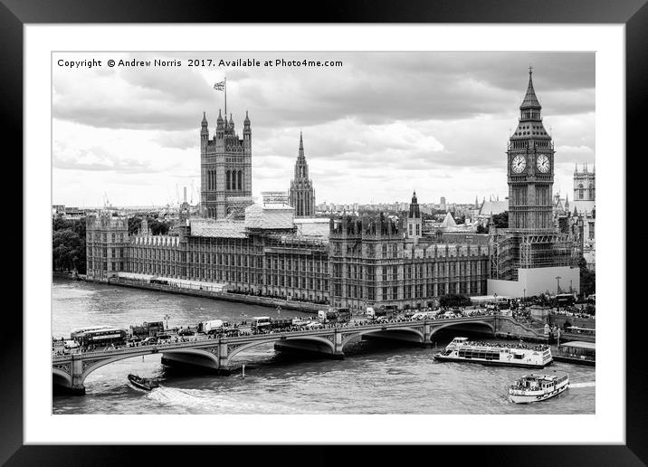 London City Framed Mounted Print by Andrew Norris