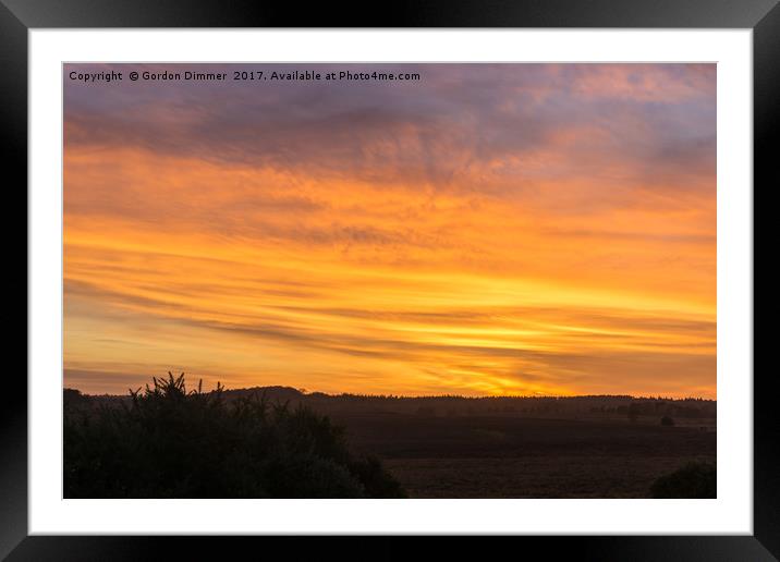 Sunset from Ferny Crofts Framed Mounted Print by Gordon Dimmer