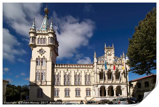 The Town Hall, Camara Municipal, Sintra, Portugal. Print by Robert Murray