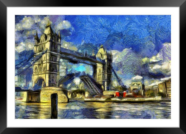 Tower Bridge Waverley Art Framed Mounted Print by David Pyatt