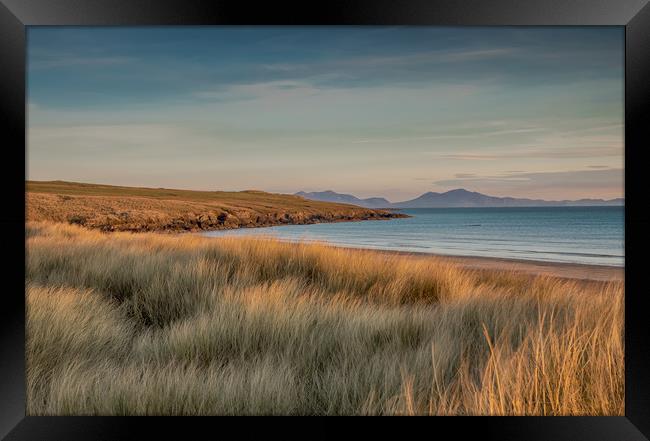 Aberffraw Beach at the end of a Winter Day. Framed Print by Colin Allen