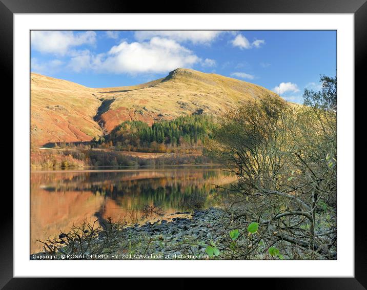 "Reflections of Brown Cove Crag" Framed Mounted Print by ROS RIDLEY
