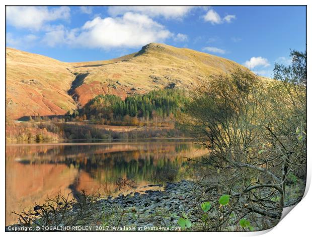 "Reflections of Brown Cove Crag" Print by ROS RIDLEY