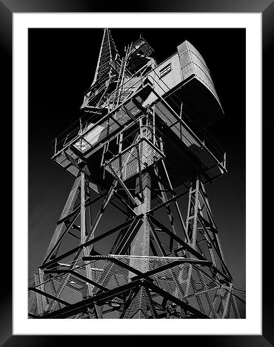 Dockside Crane Framed Mounted Print by peter tachauer