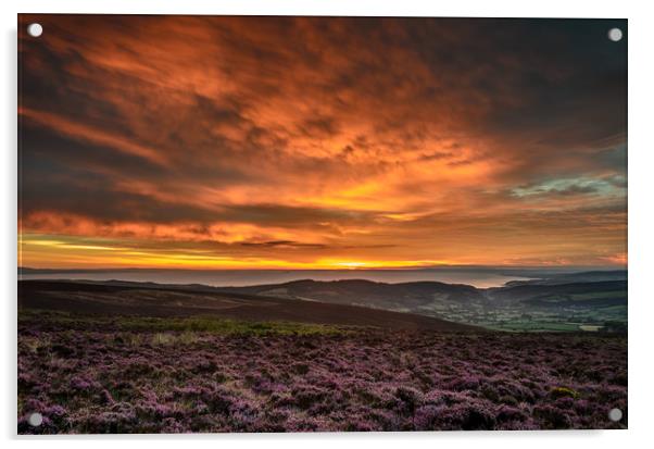 West Somerset Sunrise Acrylic by Bob Small