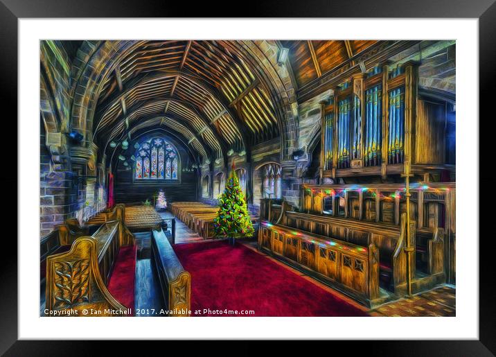 Christmas Church Service Framed Mounted Print by Ian Mitchell