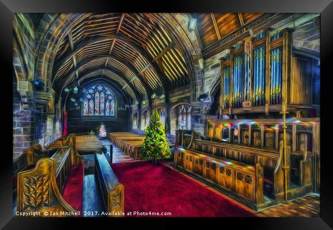 Christmas Church Service Framed Print by Ian Mitchell