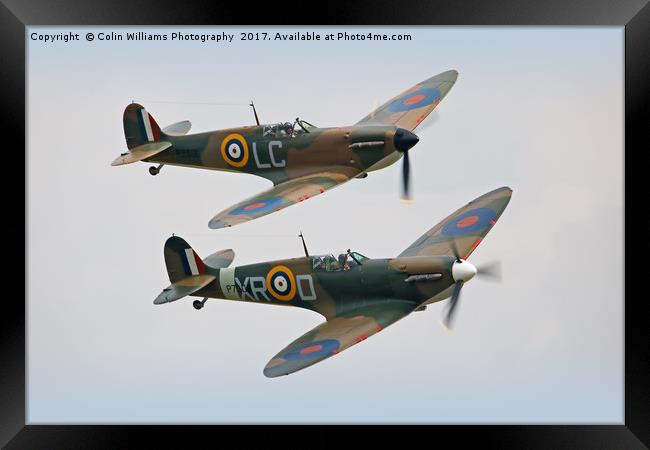Twin Spitfires Framed Print by Colin Williams Photography