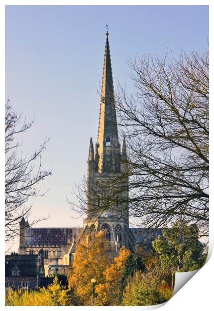 Norwich Cathedral Print by Darren Burroughs