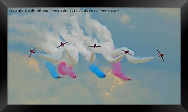 The Red Arrows At Flying Legends 1 Framed Print by Colin Williams Photography
