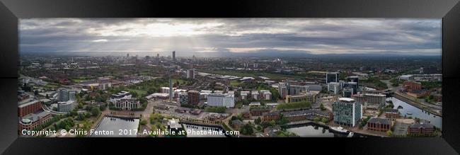Manchester From Above Framed Print by Christopher Fenton