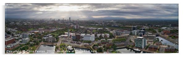 Manchester From Above Acrylic by Christopher Fenton