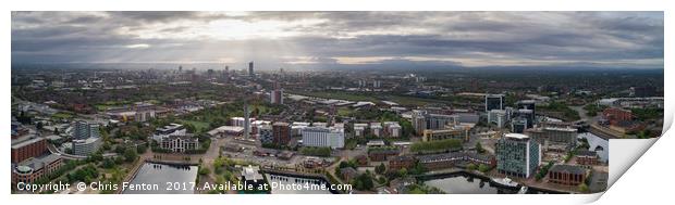 Manchester From Above Print by Christopher Fenton