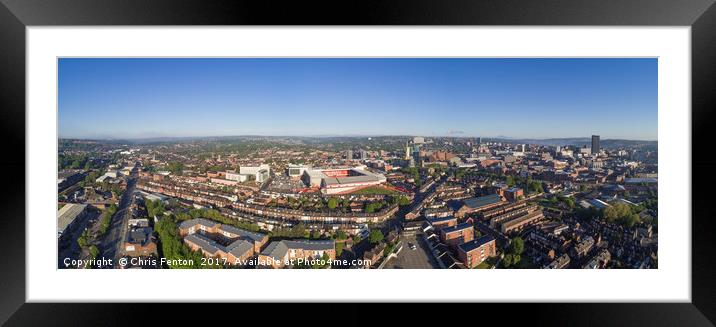 Sheffield From Above Framed Mounted Print by Christopher Fenton