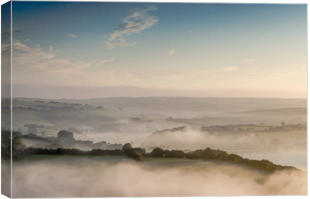 Mists of Exmoor Canvas Print by Bob Small
