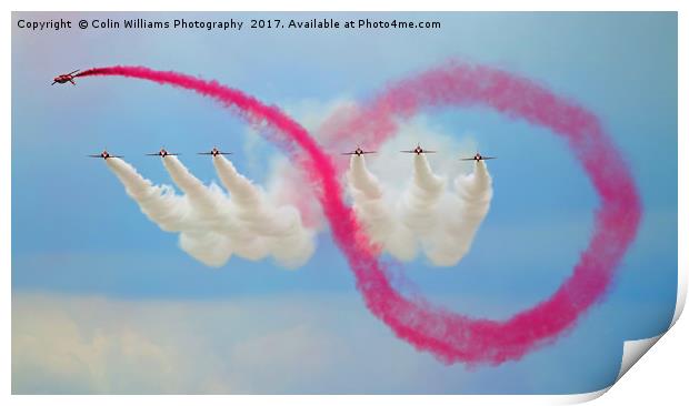 The Red Arrows At Flying Legends 2 Print by Colin Williams Photography